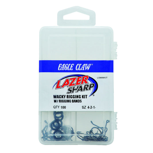 Lazer Sharp Wacky Worm Rigging Kit with Rigging Bands